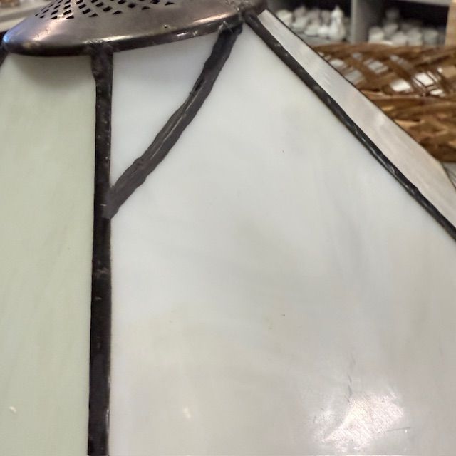 Люстра торшер Тиффани Цветок 128 см олово стекло