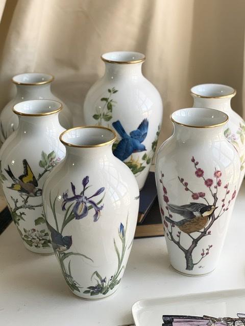 Ваза Franklin Mint 1985 The Bluebirds of summer