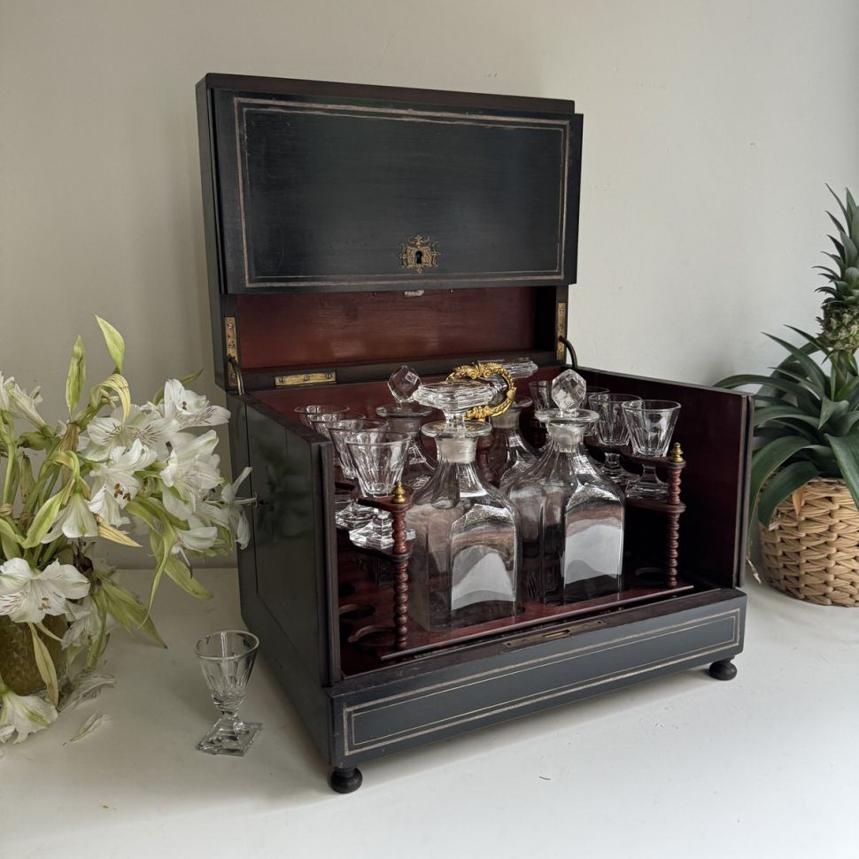 Бар эпохи Наполеона III дерево хрусталь