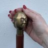 Трость деревянная с набалдашником латунь