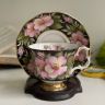 Чайная пара черный Royal Albert Provincial Flowers Alberta Rose 200 мл Англия