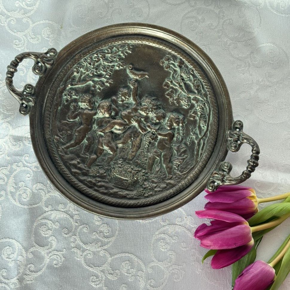 Поднос с ручками Ангелы 26 см регюль Франция