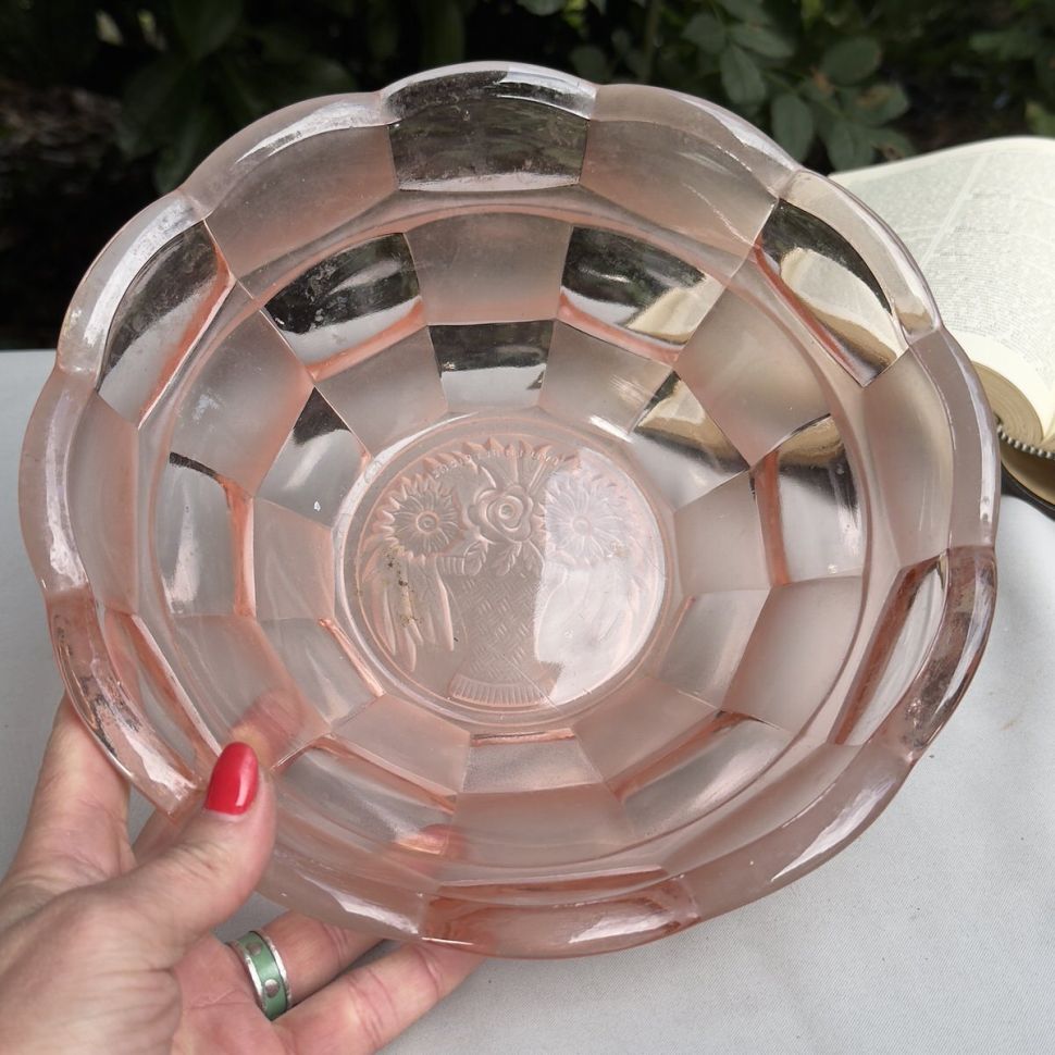 Салатник в стиле Lalique 25 см хрусталь  