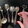 Ложка ситечко 11 см серебрение Англия