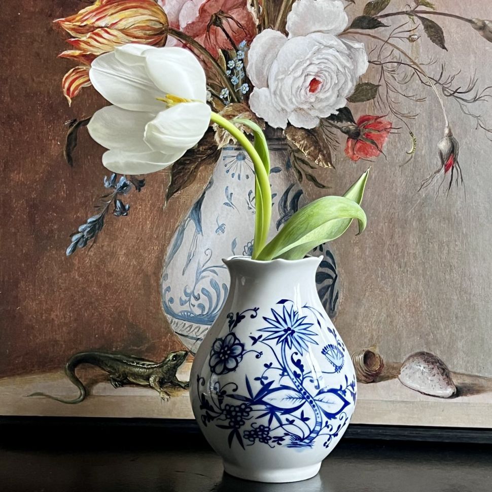 Ваза Triptis Porzellan Синий лук 12 см Германия