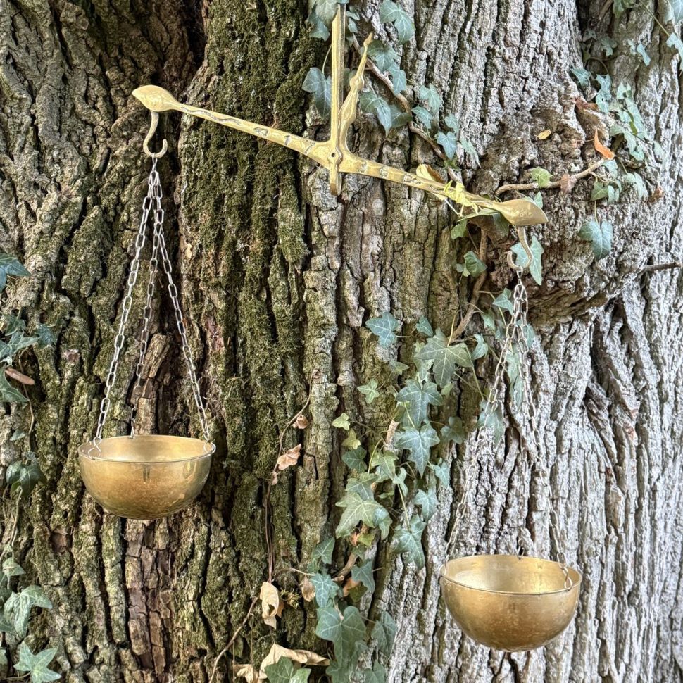 Весы подвесные 36 см с латунными чашами 