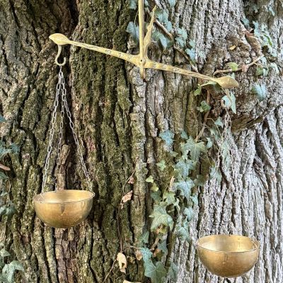 Весы подвесные 36 см с латунными чашами 