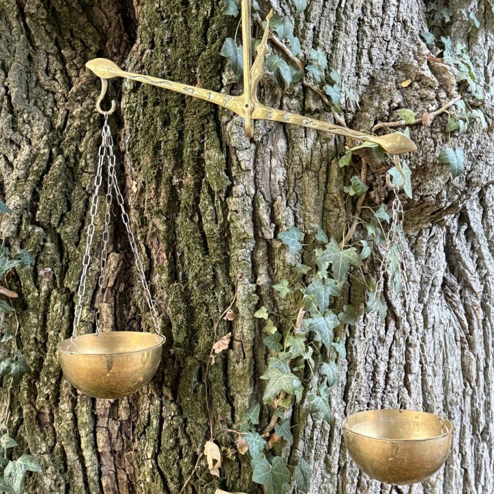 Весы подвесные 36 см с латунными чашами 