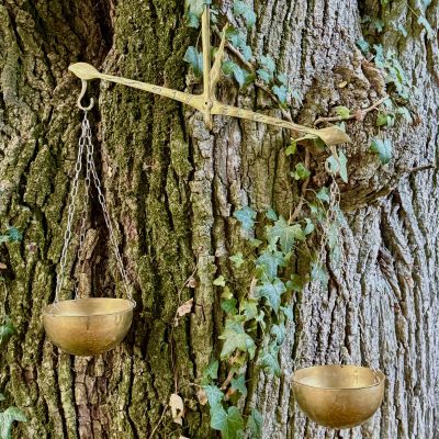 Весы подвесные 36 см с латунными чашами 