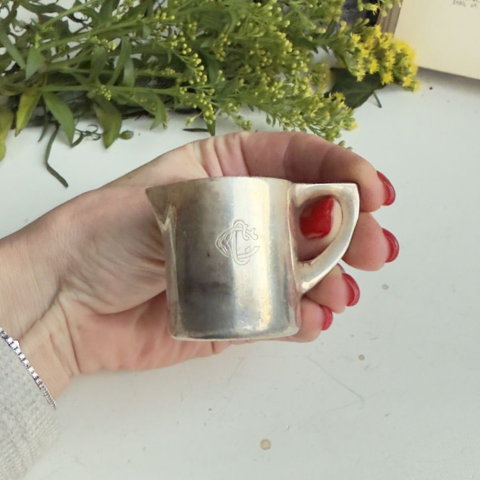 Молочник мини 40 мл мельхиор серебрение Голландия