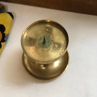 Подсвечник латунный для круглой свечи 8 см.