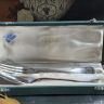 Ложка и вилка набор Christofle 21 см серебрение Франция