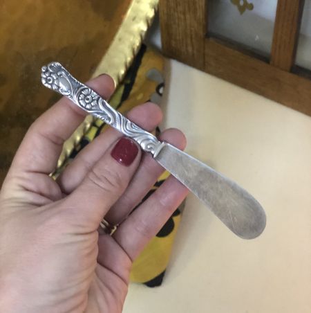 Нож для масла джема 14 см с цветочным узором на ручке Швеция