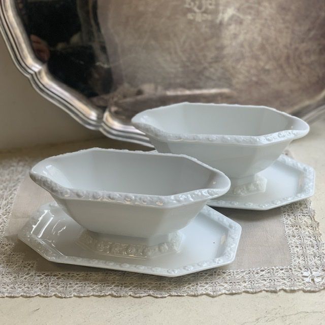 Соусник на блюде Rosenthal Maria Classic Rose белый 400 мл Германия