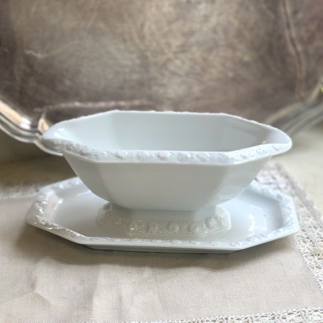 Соусник на блюде Rosenthal Maria Classic Rose белый 400 мл Германия