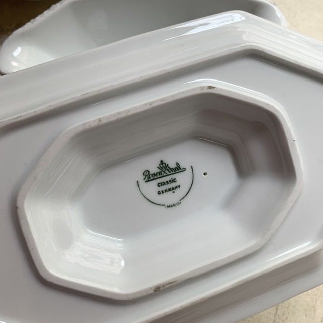 Соусник на блюде Rosenthal Maria Classic Rose белый 400 мл Германия