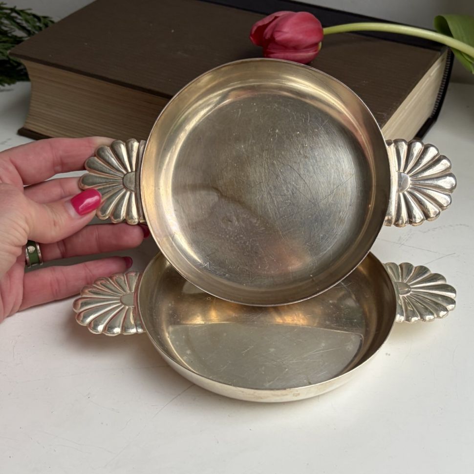 Блюдо малое сервировочное SOLA 19 см серебрение 