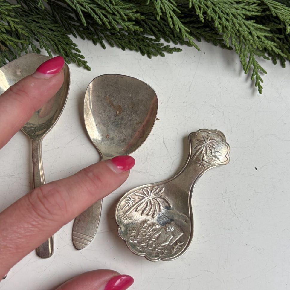 Ложка для чая 7 см мельхиор