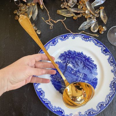 Половник 30 см Solingen 23/24 K позолота