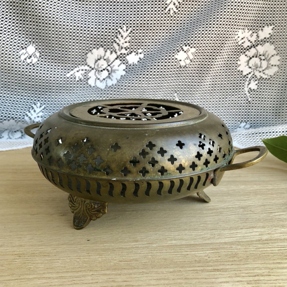 Подставка грелка под чайник латунь