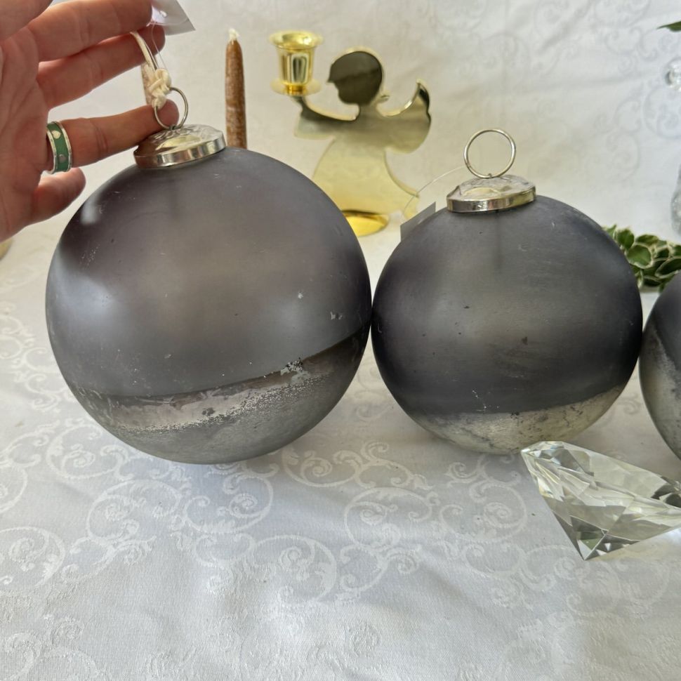 Подвес новогодний Шар 12 см стекло