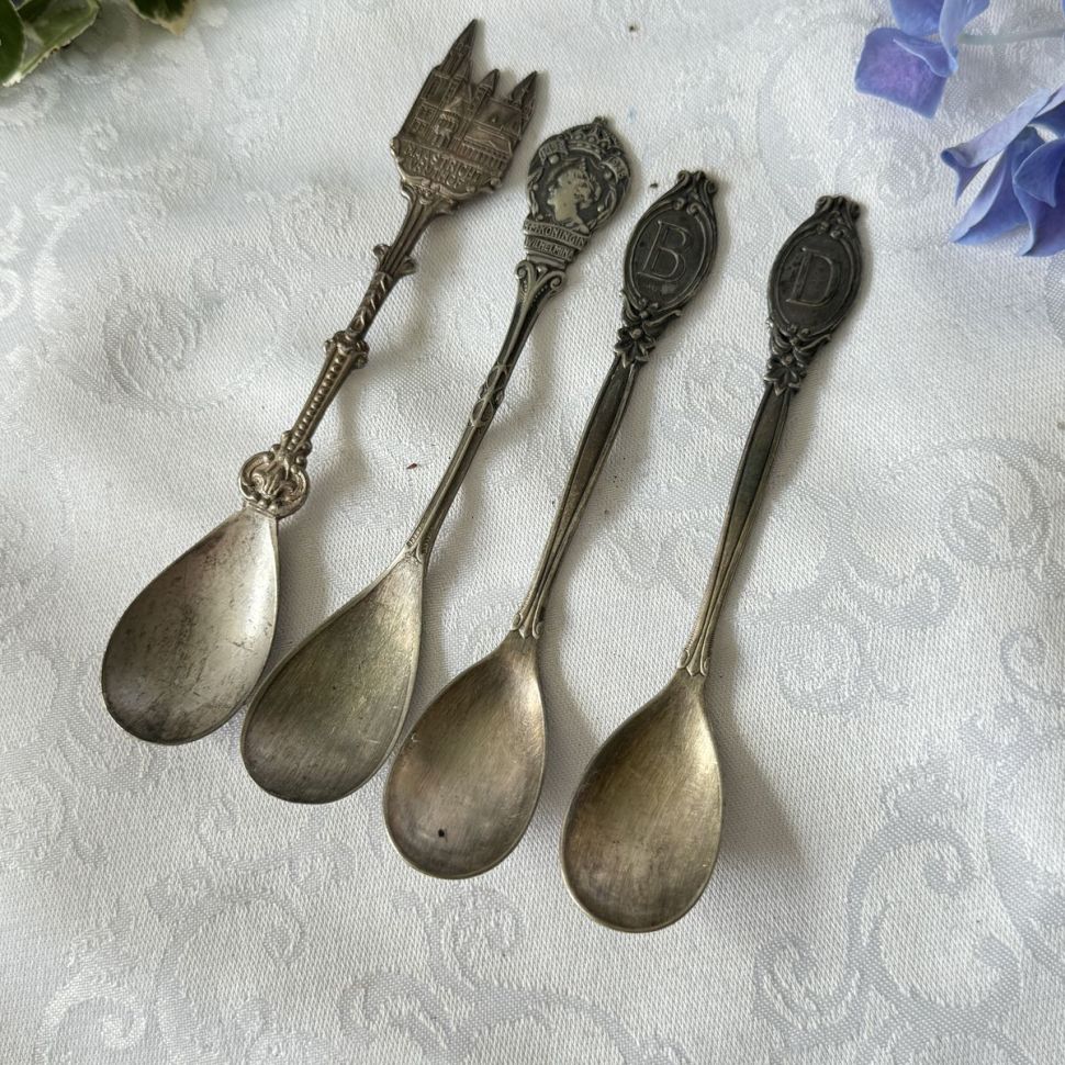 Ложка кофейная 12 см серебрение набор 4 шт.