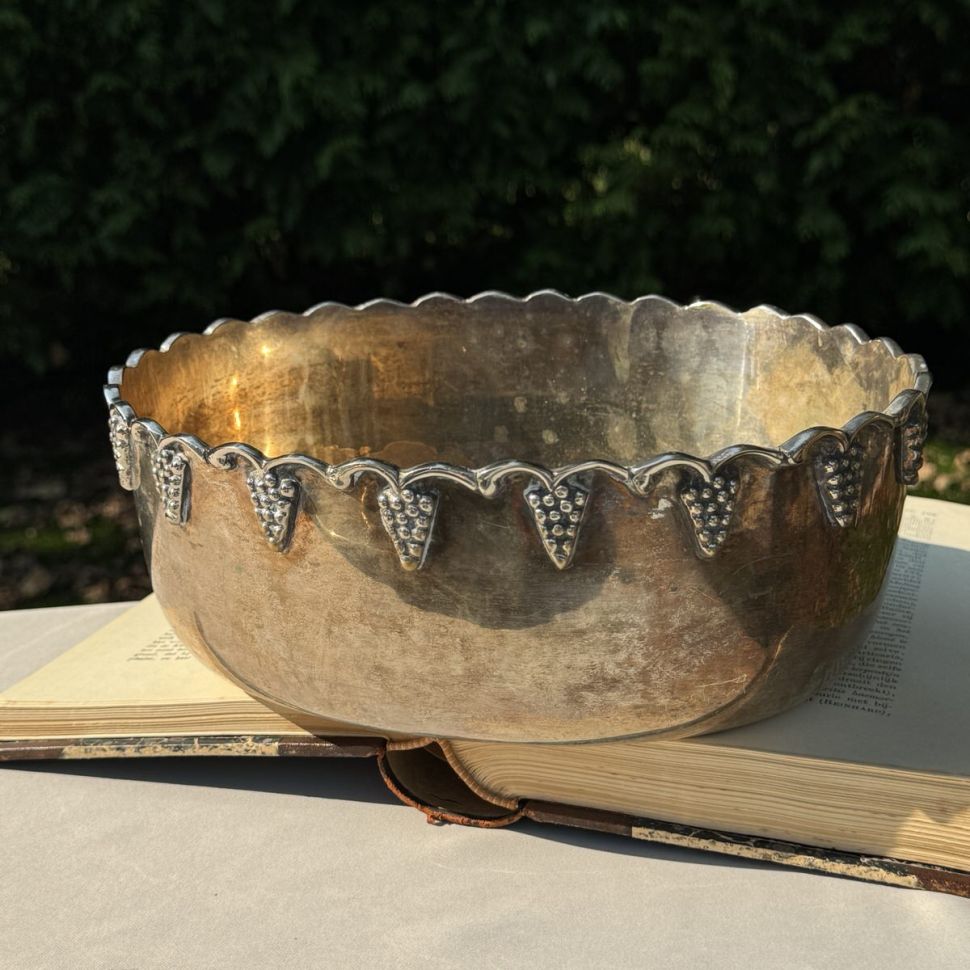 Блюдо фруктовница 25 см серебрение Франция