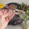 Щипцы для льда 14 см сталь серебрение  