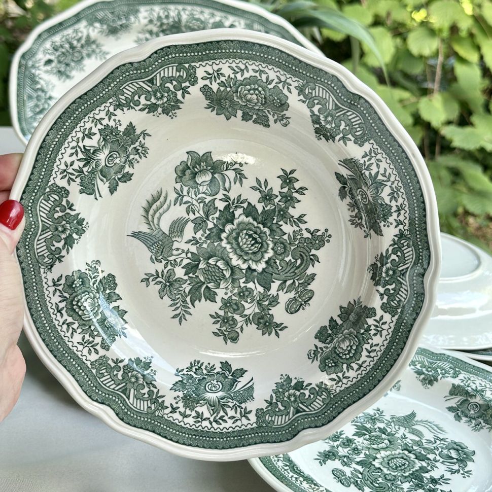 Тарелка глубокая ВиллеройБох Fasan зеленый 22 см Германия 