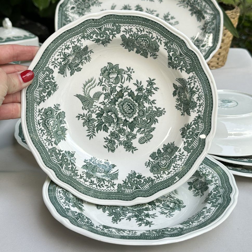 Тарелка глубокая ВиллеройБох Fasan зеленый 22 см Германия 