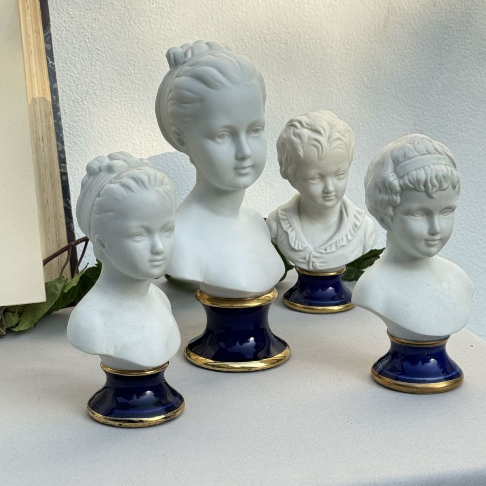 Статуэтка Бюст девочки Ж.-А. Гудон 14 см бисквитный фарфор