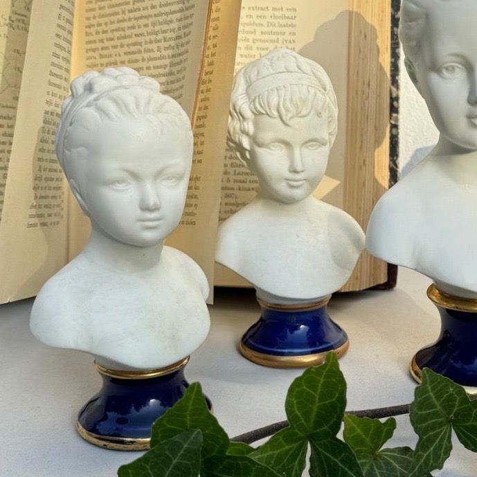 Статуэтка Бюст девочки Ж.-А. Гудон 14 см бисквитный фарфор