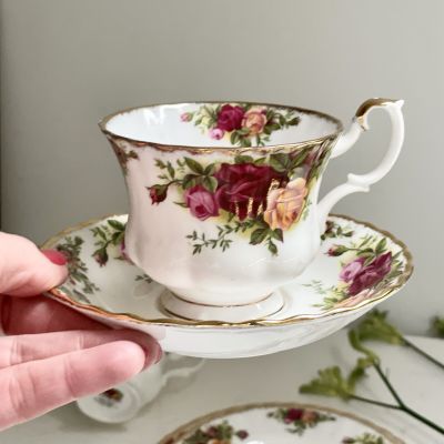 Чайная пара Royal Albert Old Country Rose 200 мл Англия 2 категория