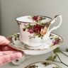 Чайная пара Royal Albert Old Country Rose 200 мл Англия 2 категория