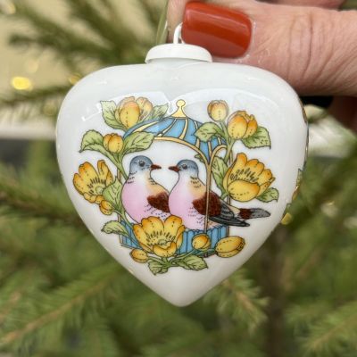 Подвес Hutschenreuther Сердце фарфор 8 см Германия 1996 г. 