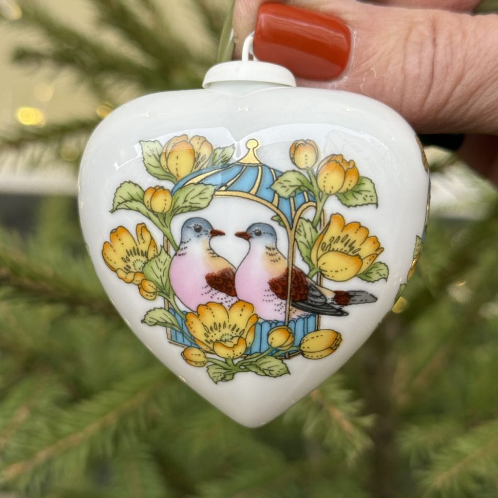 Подвес Hutschenreuther Сердце фарфор 8 см Германия 1996 г. 
