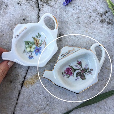 Подставка для чайных пакетиков сиреневые цветы