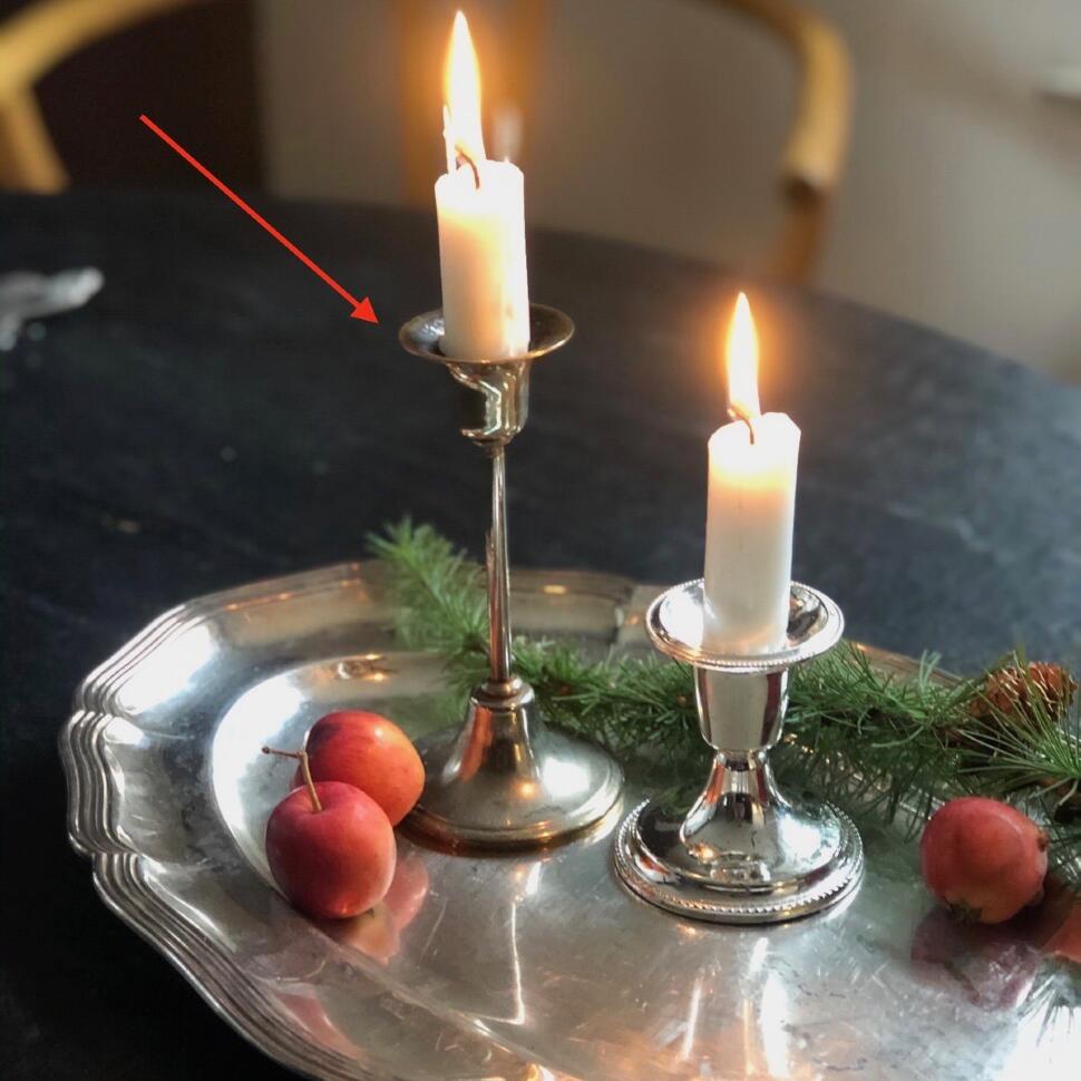 Подсвечник 15 см мельхиор