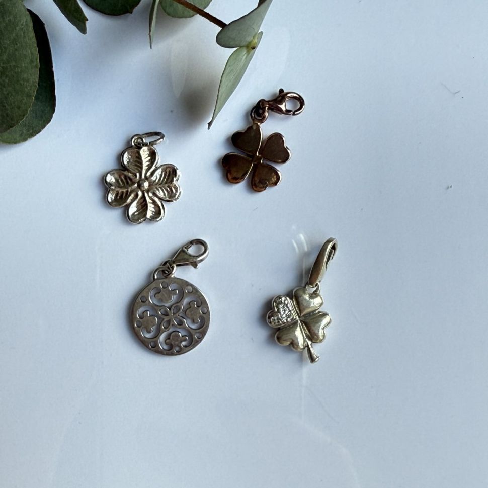 Подвеска Клевер 1,8 см в стиле Thomas Sabo 925