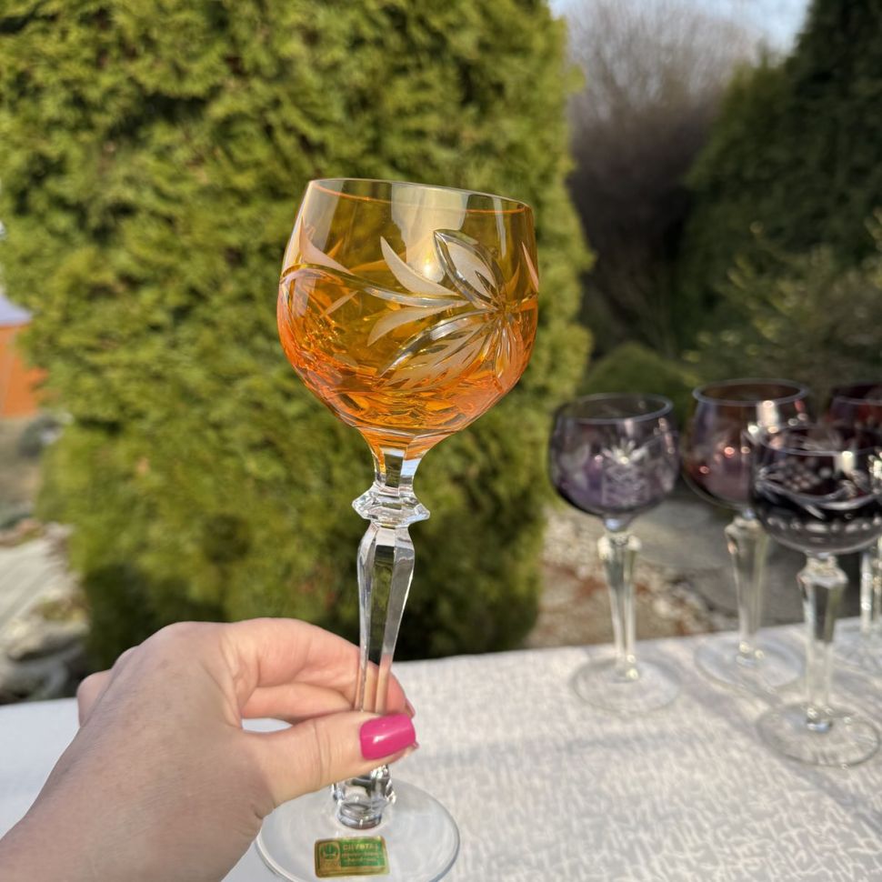 Бокал Laucitzer Glas оранжевый 230 мл накладной хрусталь Германия