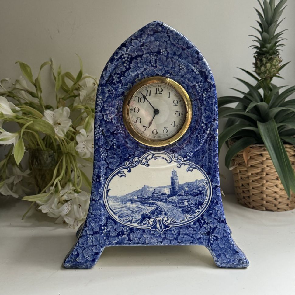 Часы каминные LWP Замок на Рейне 31 см керамика Германия