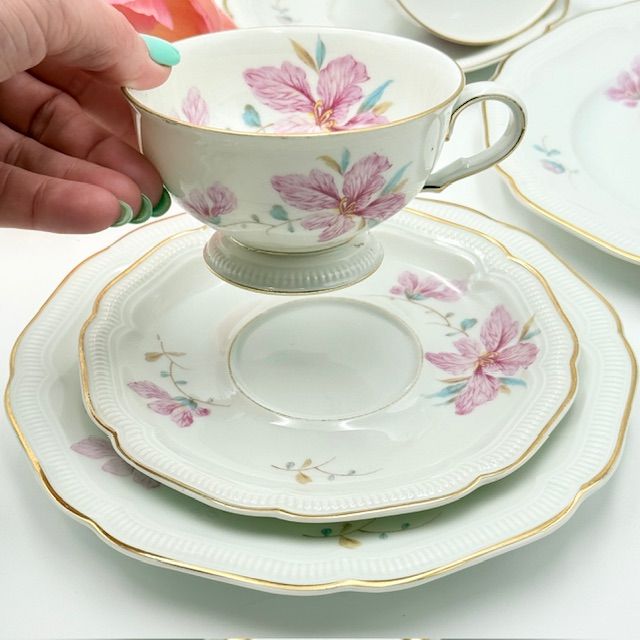 Чайная тройка Hutschenreughter Weimar Гибискус 200 мл Германия