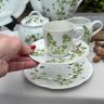 Кофейная пара Лесные цветы Porcelain de Paris 125 мл Франция фарфор