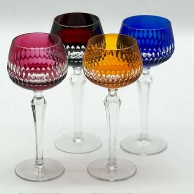 Бокал набор Арлекин 4 шт. 200 мл накладной хрусталь Германия