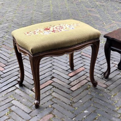 Пуф высокий табурет с гобеленом