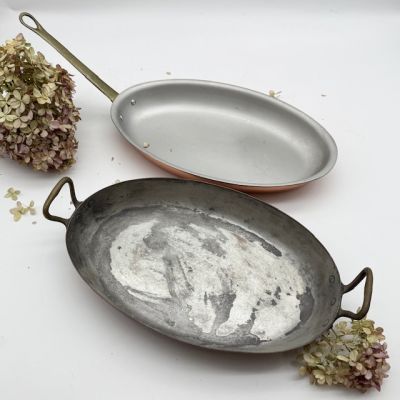 Сковорода форма для запекания 34 см без крышки медь латунь 