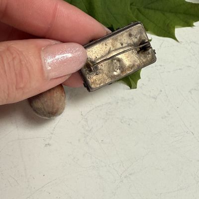 Брошь флорентийская микромозаика 3 см Италия