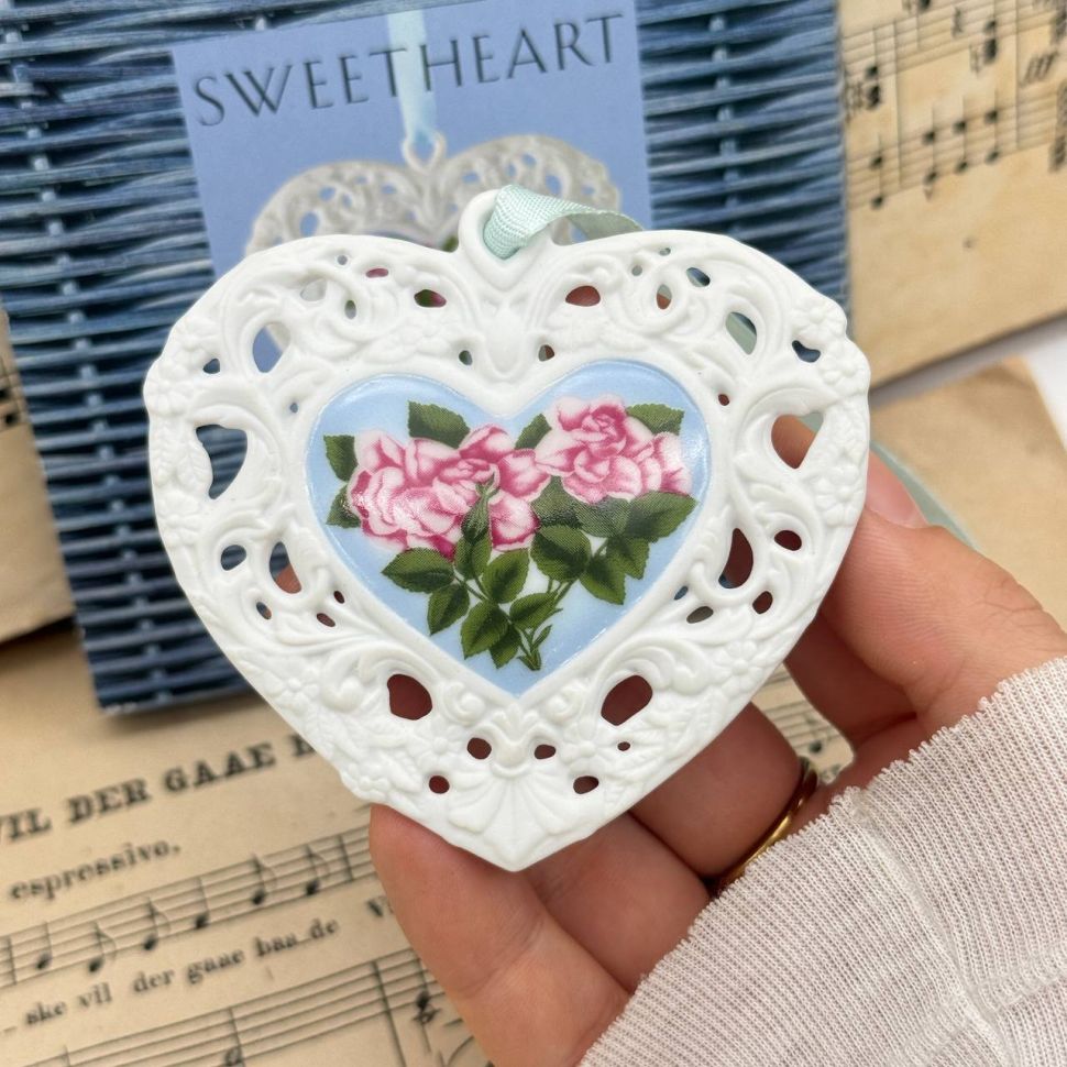 Подвес Hutschenreuther Sweetheart Rosa бисквитный фарфор Германия