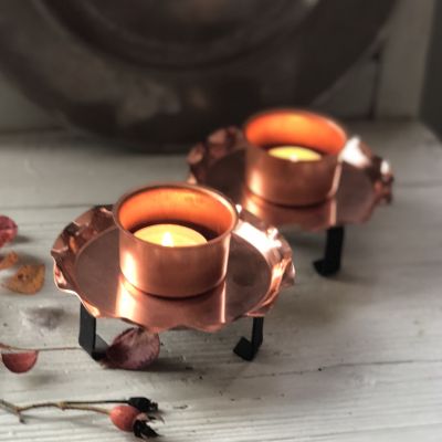 Подсвечник медный для средней свечи