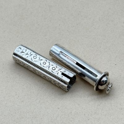 Футляр для помады 925 серебро 19-20 век цилиндр изъян